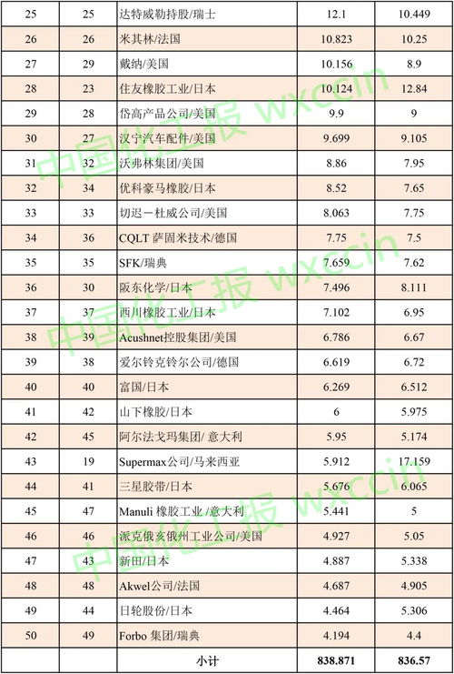 我國兩家企業躋身全球非輪胎橡膠制品50強，信用評級服務彰顯企業實力